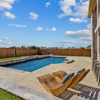 Venture Custom Pools - The perfect combination of modern design and natural beauty, our geometric pool creates the perfect backyard oasis. - Pool & Hot Tub Service Near Me - Plano, Texas Venture Custom Pools - The perfect combination of modern design and natural beauty, our geometric pool creates the perfect backyard oasis. - Pool & Hot Tub Service Near Me - Plano, Texas