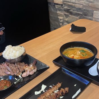 Haven Asian Eatery - BBQ Sticks, Crying Tiger, Panang Curry with Shrimp - Asian Fusion Near Me - Eden Prairie, Minnesota