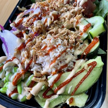 Ahi Poke Bowl - a close up of a salad - Hawaiian Near Me - Arlington, Texas