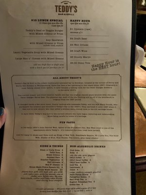 Menu photo 5 Teddy's Bar & Grill Brooklyn, NY