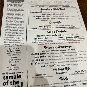El Charro Cafe - Menu - Mexican Near Me - Tucson, Arizona El Charro Cafe - Menu - Mexican Near Me - Tucson, Arizona