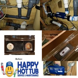 Happy Hot Tub - Before and after. System update analog to digital!