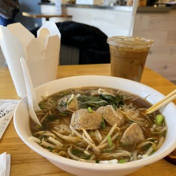 Viet Citron - Duoi Bo Pho add Bo Vien ( Beff Balls ) and my famous Cafe Sua Da - Viet Iced Coffee for my special lunch Friday. - Vietnamese Near Me - Burlington, Massachusetts Viet Citron - Duoi Bo Pho add Bo Vien ( Beff Balls ) and my famous Cafe Sua Da - Viet Iced Coffee for my special lunch Friday. - Vietnamese Near Me - Burlington, Massachusetts