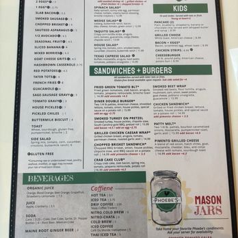 Phoebe's Diner - Menu - American Near Me - Austin, Texas