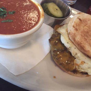 Twenty Tap - Spicy tomato bisque (forgot the real name they used) delish, and my equally amazing burger - Bars Near Me - Indianapolis, Indiana Twenty Tap - Spicy tomato bisque (forgot the real name they used) delish, and my equally amazing burger - Bars Near Me - Indianapolis, Indiana