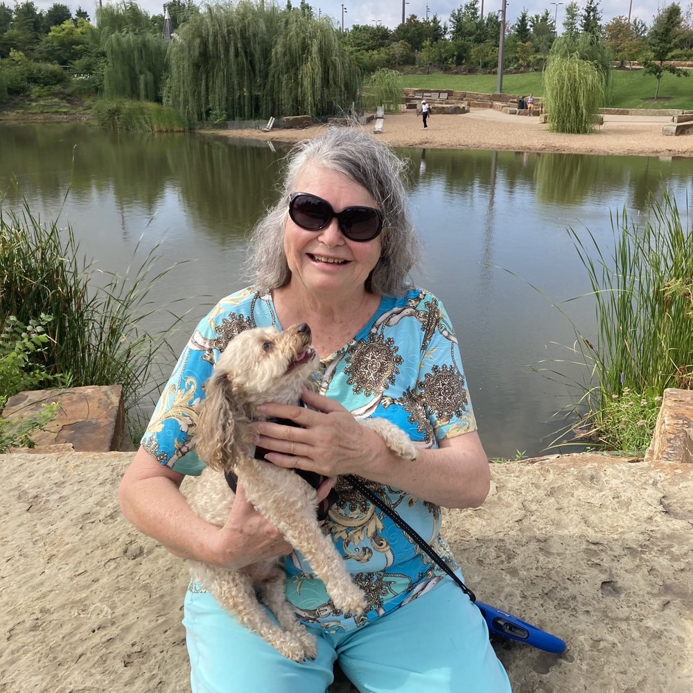 Gathering Place - Baxter and me at Willow Beach in the Gathering Place. - Parks Near Me - Tulsa, Oklahoma