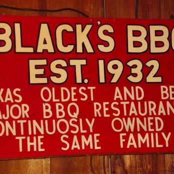 Black's Barbecue Lockhart - OK, their barbecue is way better than their spelling. But to be doing it "continuosly" for 84 years means you're doing it right. - Barbeque Near Me - Lockhart, Texas