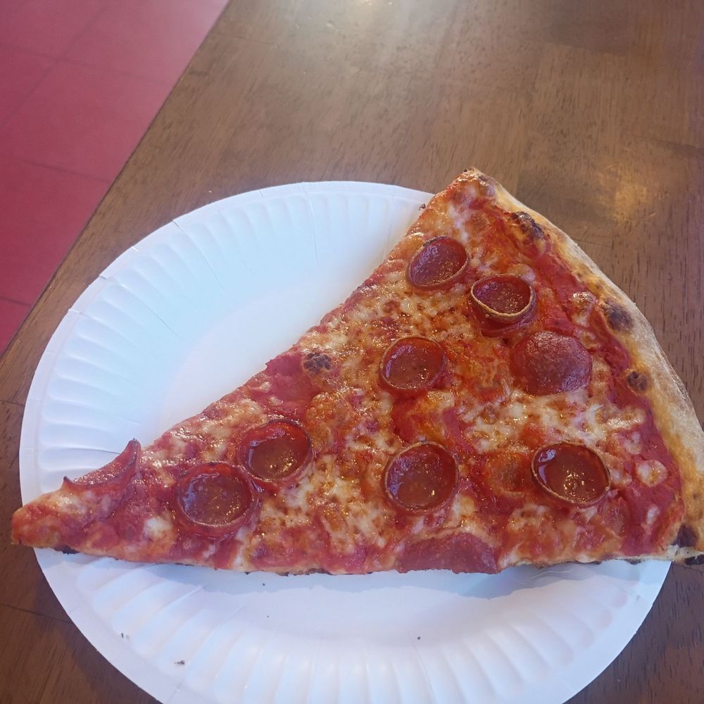 1 large slice pepperoni for a little over 5 bucks. 1 large slice pepperoni for a little over 5 bucks.