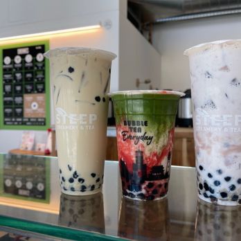 STEEP Creamery & Tea - Jasmine milk tea. Strawberry matcha latte. Fresh Taro Milk. Yummy! - Ice Cream & Frozen Yogurt Near Me - San Francisco, California STEEP Creamery & Tea - Jasmine milk tea. Strawberry matcha latte. Fresh Taro Milk. Yummy! - Ice Cream & Frozen Yogurt Near Me - San Francisco, California