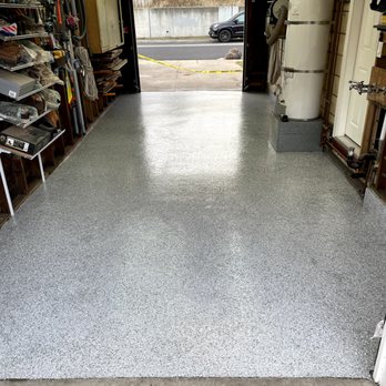 Angel's Paint & Epoxy - Finished garage floor (back view) - Flooring Near Me Angel's Paint & Epoxy - Finished garage floor (back view) - Flooring Near Me