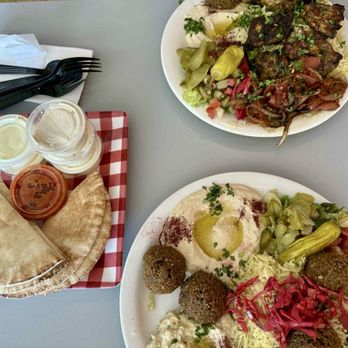 Pita BBQ - Falafel plate and Chicken Kebab plate - Barbeque Near Me - Streamwood, Illinois Pita BBQ - Falafel plate and Chicken Kebab plate - Barbeque Near Me - Streamwood, Illinois