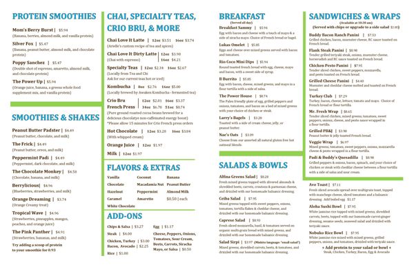Menu photo 3 Rio Coco Cafe Vero Beach, FL