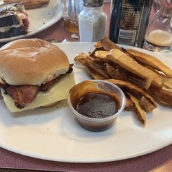 La Barbe - Swiss bacon bbq burger and some fries