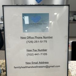 Family Health & Wellness Center by Dr Singh - New office contact information.