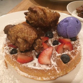 Purple Patch - Waffle with Ube Ice Cream and Filipino Fried Chicken - Filipino Near Me - Washington, DC, District of Columbia