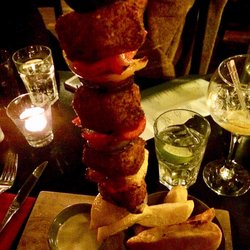 The Cloth Ear - Vegan hanging skewer - tofu falafel & veg