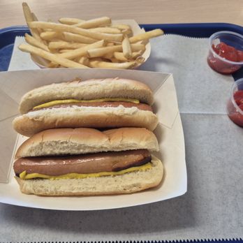 Gus's Hot Dogs - Two Hot dogs (mustard only!) & fries - Hot Dogs Near Me - Irondale, Alabama Gus's Hot Dogs - Two Hot dogs (mustard only!) & fries - Hot Dogs Near Me - Irondale, Alabama
