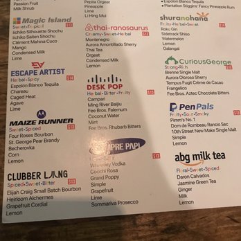 Paper Plane - Drink menu 1 - Cocktail Bars Near Me - San Jose, California Paper Plane - Drink menu 1 - Cocktail Bars Near Me - San Jose, California