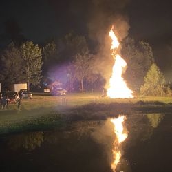 Backwoods Saloon - Back yard bonfire