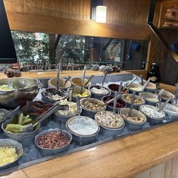 Half of the salad bar. Half of the salad bar.