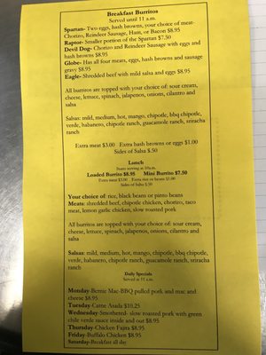 Menu photo 1 Burrito Heaven Anchorage, AK