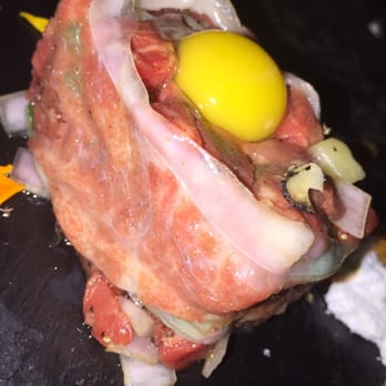 Jimmy P's Charred - Yeah - the Tartare is crowned with a quail egg and wrapped with Wagyu #5... - Steakhouses Near Me - Naples, Florida