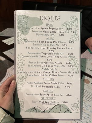 Menu photo 1 Frazier's Bar & Grill Beech Mountain, NC