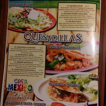 Casa Mexico - Nachos and quesadillas menu - Mexican Near Me - East Grand Forks, Minnesota