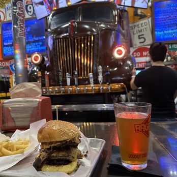 Brgr Stop - Copperpoint burger medium rare with an IPA and steak fries while sitting at the bar. - American Near Me - Fort Lauderdale, Florida Brgr Stop - Copperpoint burger medium rare with an IPA and steak fries while sitting at the bar. - American Near Me - Fort Lauderdale, Florida