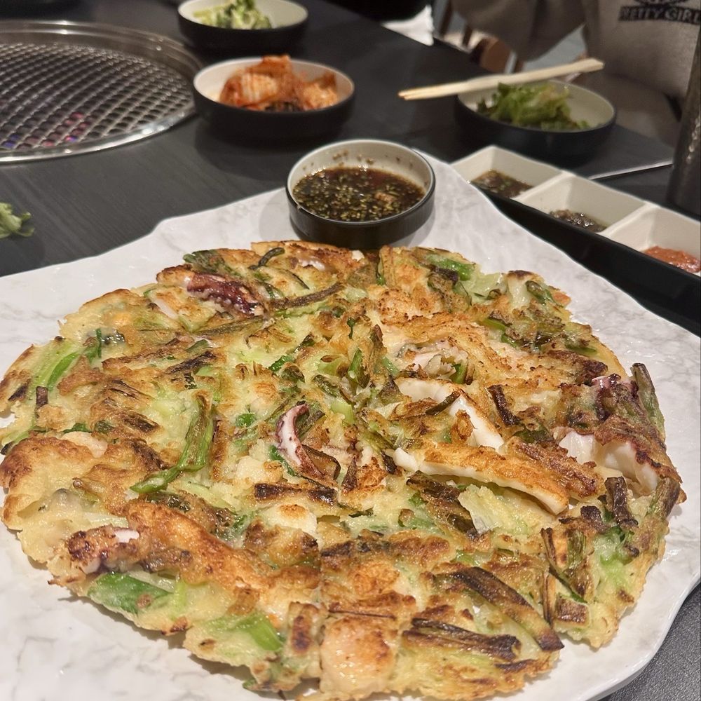 Jin Soo Korean BBQ - Haemul pajeon - Barbeque Near Me - Niles, Illinois Jin Soo Korean BBQ - Haemul pajeon - Barbeque Near Me - Niles, Illinois
