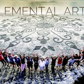 Elemental Team Arts - Outdoor Team Outing Beach Mandala - Team Building Activities Near Me
