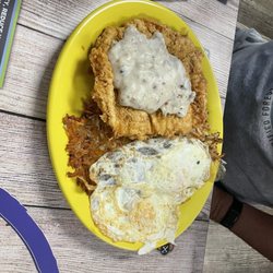 Down Home Cafe - Chicken fried chicken breakfast