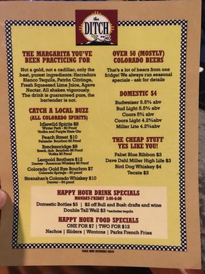 Menu photo 6 The Ditch on 40 Winter Park, CO