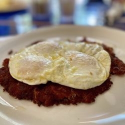 The Original Pancake House - Corn beef hash and egg