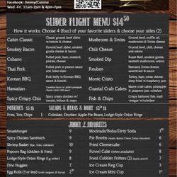 Jimmy Z - Current menu as of 7/7/2025