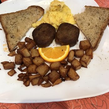 Square Cafe - Simple breakfast- hash browns, eggs, toast, and soy sausage !!! (Sorry I already started eating before the pic) - Breakfast & Brunch Near Me - Pittsburgh, Pennsylvania Square Cafe - Simple breakfast- hash browns, eggs, toast, and soy sausage !!! (Sorry I already started eating before the pic) - Breakfast & Brunch Near Me - Pittsburgh, Pennsylvania