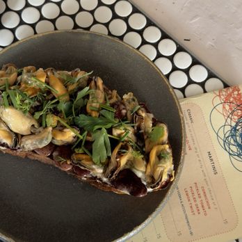 Squable - mussel toast - Modern European Near Me - Houston, Texas
