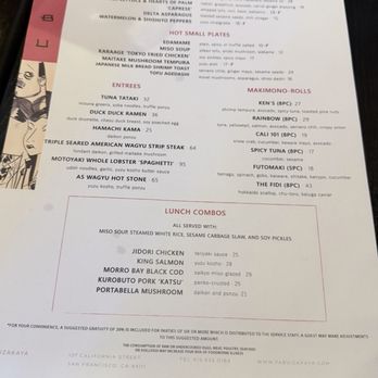 PABU Izakaya - Menu - Japanese Near Me - San Francisco, California PABU Izakaya - Menu - Japanese Near Me - San Francisco, California