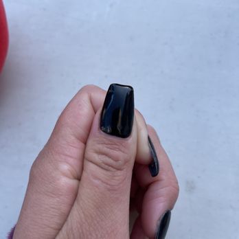 Elegant Nails and Spa - Shape is curved not straight on top. Color is off. - Nail Salons Near Me - Torrance, California