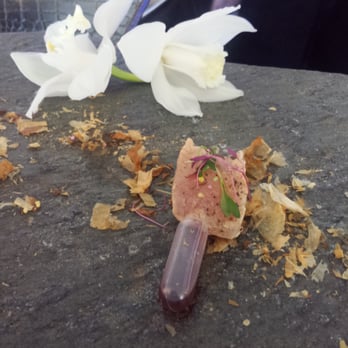 The Mark for Events - That's a pipet of ponzu sauce on the seared tuna - Venues & Event Spaces Near Me - Los Angeles, California The Mark for Events - That's a pipet of ponzu sauce on the seared tuna - Venues & Event Spaces Near Me - Los Angeles, California