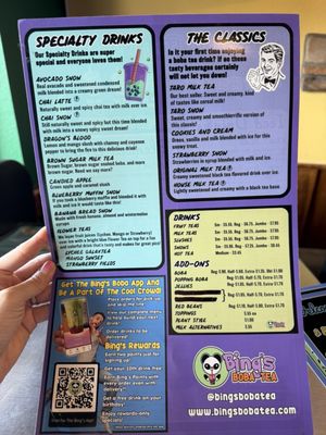 Menu photo 2 Bing's Boba Tea Gilbert, AZ