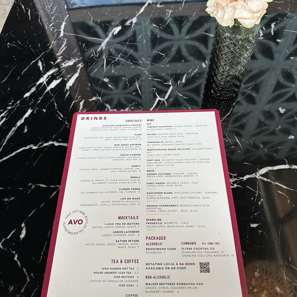 Avo - Drink Menu - Cocktail Bars Near Me - Nashville, Tennessee