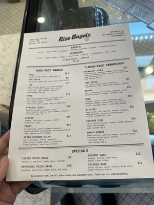 Menu photo 2 Rise Bagels Irvine, CA