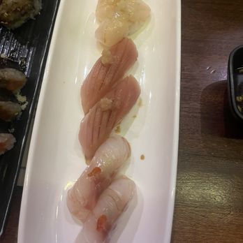 Tataki - Scallop, mackerel and tuna nigiri - Sushi Bars Near Me - San Francisco, California Tataki - Scallop, mackerel and tuna nigiri - Sushi Bars Near Me - San Francisco, California