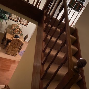 The Bay Painting - Stair Handrails, Spindle's, and Trim Before Painting - Painters Near Me The Bay Painting - Stair Handrails, Spindle's, and Trim Before Painting - Painters Near Me