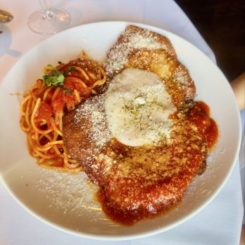 Gourmet Italia - Chicken Parmiggiano with spaghetti - Italian Near Me - Temecula, California Gourmet Italia - Chicken Parmiggiano with spaghetti - Italian Near Me - Temecula, California