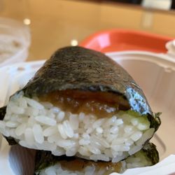 Orange Hawaiian BBQ - Spam Masubi with bbq (more like a teriyaki) sauce