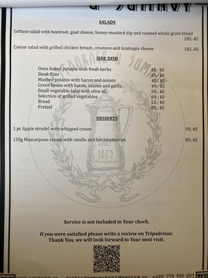 Menu photo 3 U Šumavy Praha 2, PR Menu photo 3 U Šumavy Praha 2, PR