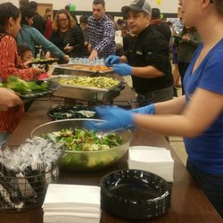 PYLUSD Performing Arts Center - Dinner served in the gym.