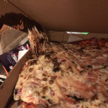 Your Pizza Shop - My large pizza as I opened the lid. I noticed it was sideways in the bag when he got it out. - Pizza Near Me - Largo, Florida Your Pizza Shop - My large pizza as I opened the lid. I noticed it was sideways in the bag when he got it out. - Pizza Near Me - Largo, Florida